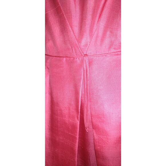 Vintage Carol Brent Silk Dress. HOT PINK w/Tag 60s Made in USA EASTER Sz 16 - Picture 7 of 16